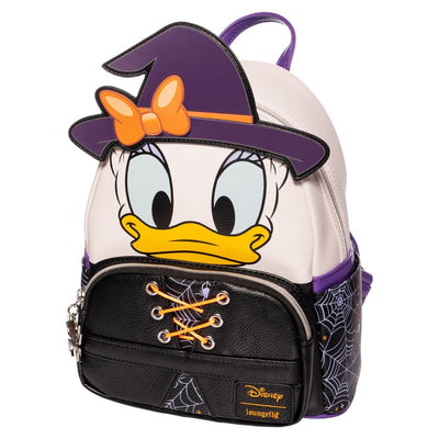 Loungefly Disney Daisy Duck Halloween Witch Mini Backpack - Entertainment Earth Ex - Loungefly mini backpack side