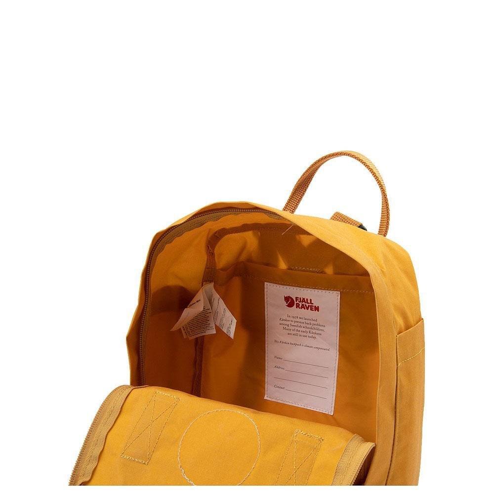 Fjallraven mini yellow kaken backpack good