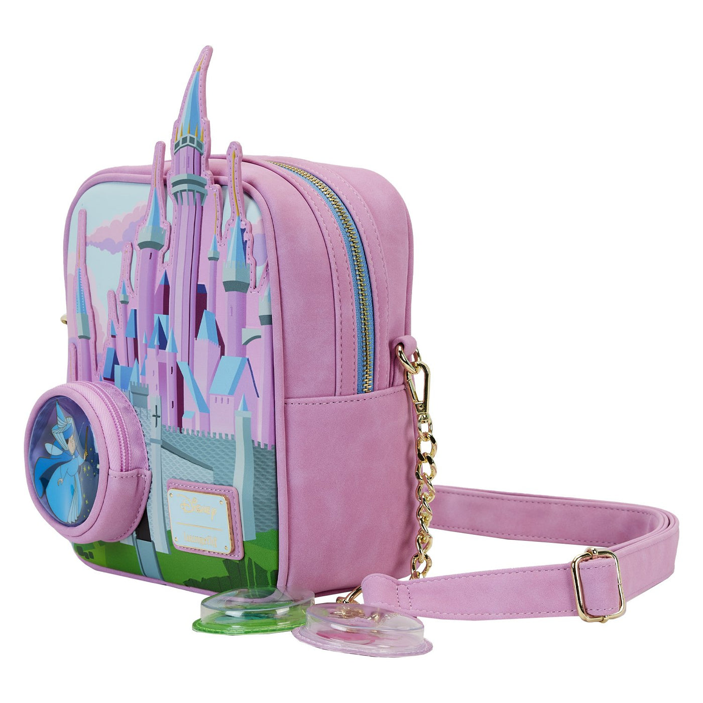 Loungefly Disney Sleeping Beauty Stained Glass Castle Crossbody - Side View