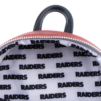 Loungefly NFL Las Vegas Raiders Pigskin Logo Mini Backpack - Inside