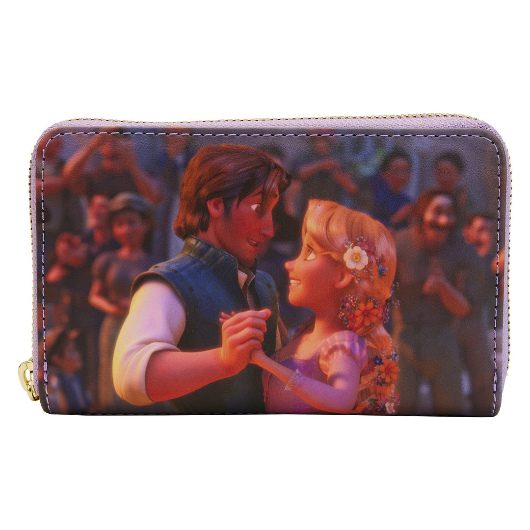 671803446526 -Loungefly Disney Rapunzel Princess Scene Zip-Around Wallet - Front