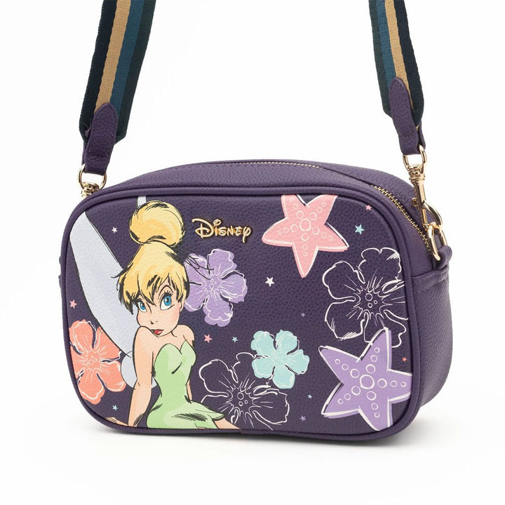 Wondapop Designer Series Disney Peter Pan Tinkerbell Floral Crossbody - With Strap