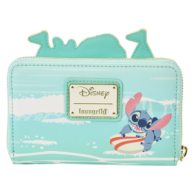 671803392038 - Loungefly Disney Stitch Sandcastle Beach Surprise Zip-Around Wallet - Back