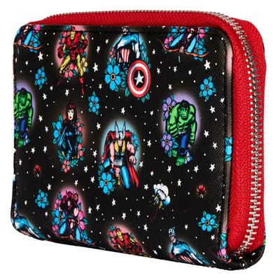 Loungefly Marvel Avengers Tattoo Zip-Around Wallet - Side