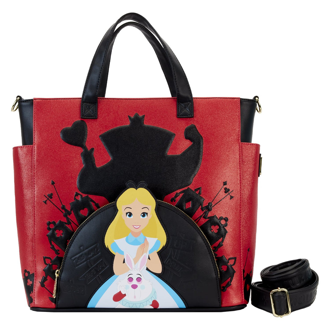 Loungefly Disney Alice in Wonderland Villains Convertible Crossbody - Front