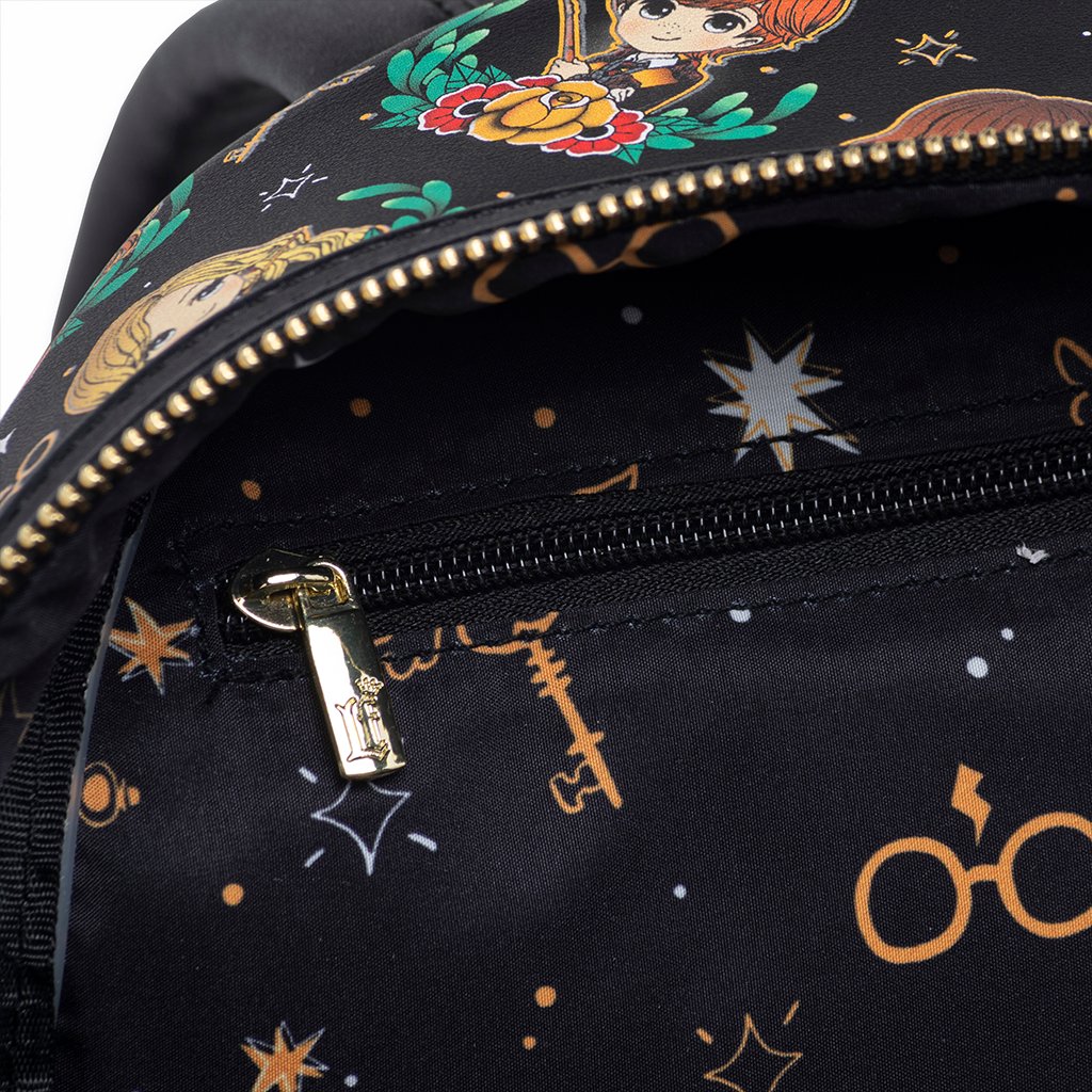 707 Street Exclusive - Loungefly Harry Potter Glow In The Dark Kawaii Mini Backpack - Interior Lining - 671803455603