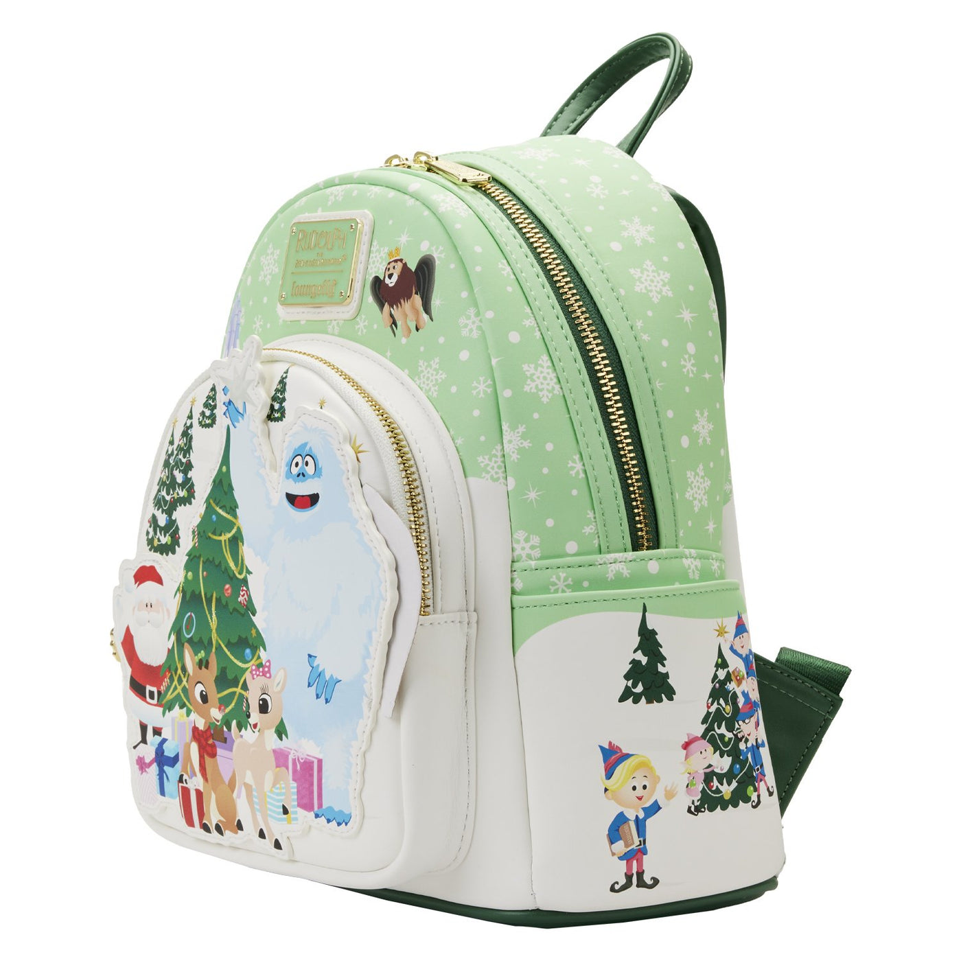 Loungefly Rudolph Holiday Group Mini Backpack - Side View
