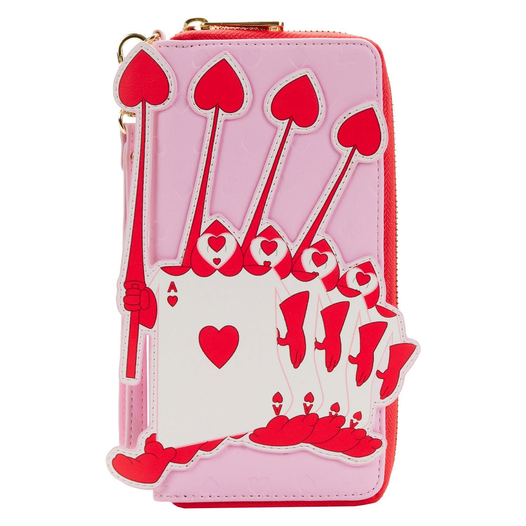 Loungefly Disney Alice In Wonderland Aces Of Hearts Zip-Around Wallet - Front