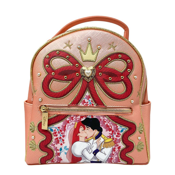 Danielle Nicole Disney The Little Mermaid Ariel &amp; Eric Wedding Mini Backpack - Front