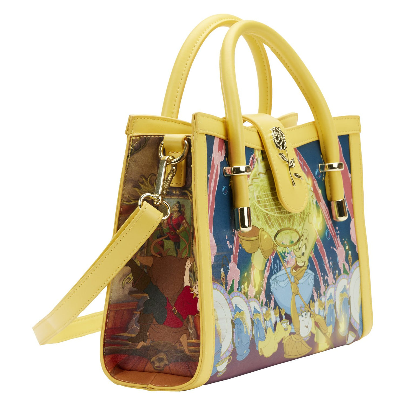 Loungefly Disney Beauty and the Beast Belle Princess Scene Crossbody - Side View