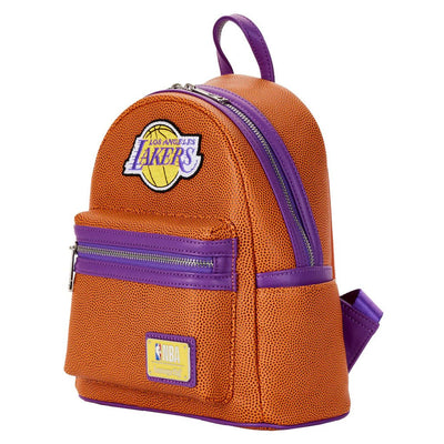 NBA Los Angeles Lakers Basketball Logo Mini Backpack - Close Up
