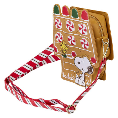 Loungefly Peanuts Snoopy Gingerbread House Figural Crossbody - Top View