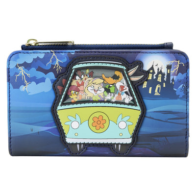 671803460898 - Loungefly Warner Brothers 100th Anniversary Looney Tunes Scooby Mash Up Flap Wallet - Front