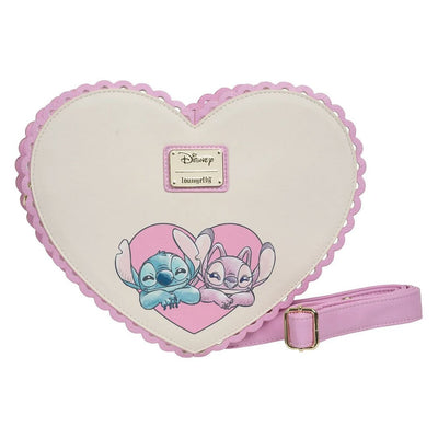 Loungefly Disney Lilo & Stitch Angel Kiss Chocolate Box Heart Crossbody - Back