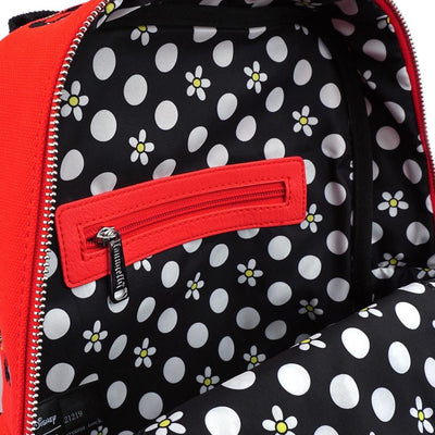 LOUNGEFLY X DISNEY POSITIVELY MINNIE SQUARE AOP CANVAS EMBROIDERED MINI BACKPACK - INSIDE PRINT