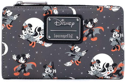 Disney Mickey & Minnie Halloween Allover Print Flap Wallet