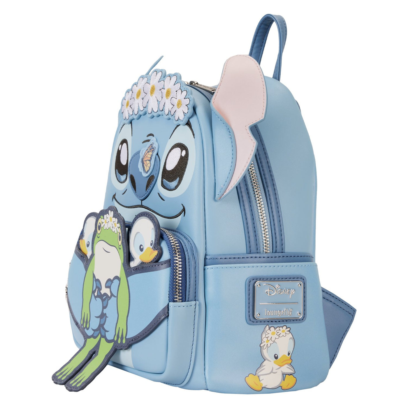 Loungefly Disney Lilo and Stitch Springtime Stitch Cosplay Mini Backpack - Side View