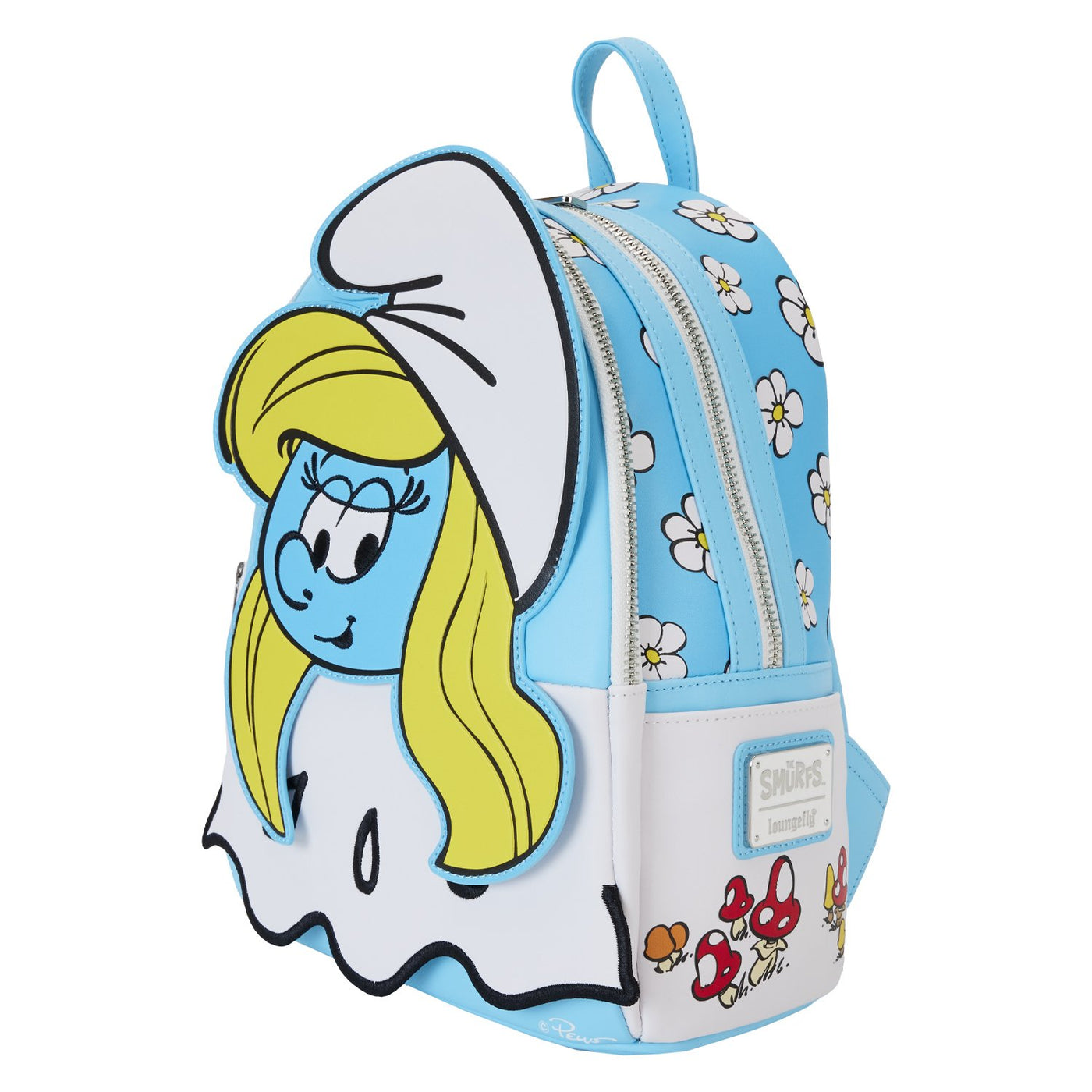 Loungefly LAFIG Smurfs Smurfette Cosplay Mini Backpack - Side View