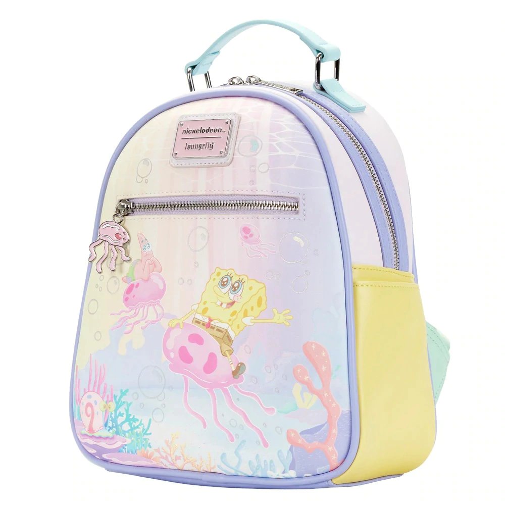 Loungefly Spongebob Pastel Jellyfishing Mini Backpack - Close Up