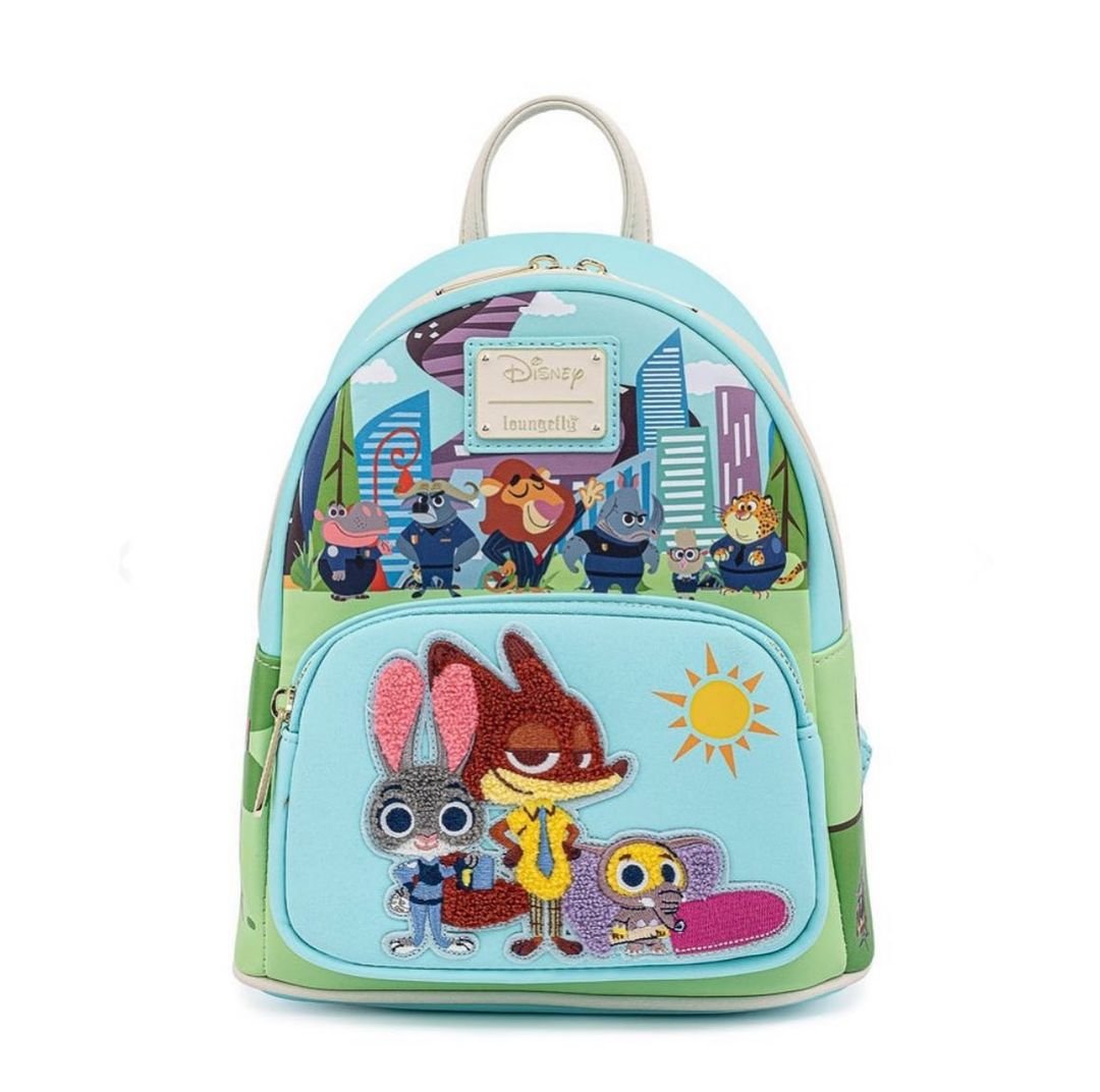 Loungefly Disney Zootopia Chibi Group Mini Backpack - Front