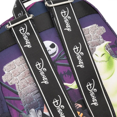 WondaPop Disney Nightmare Before Christmas Halloween Town Gang 13" Nylon Mini Backpack - Straps