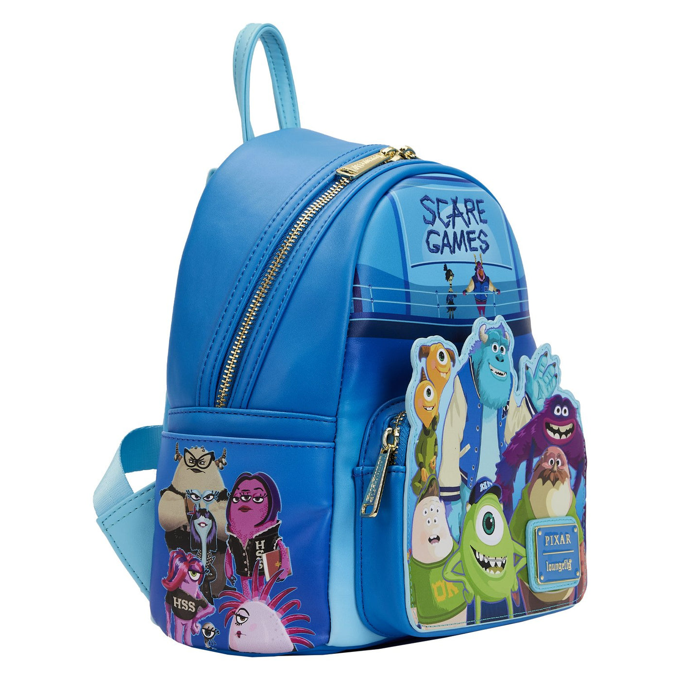 Loungefly Pixar Monsters University Scare Games Mini Backpack - Alternate Side View