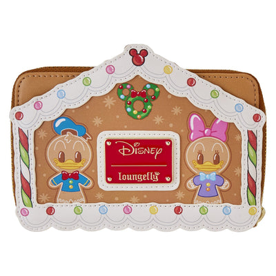 Loungefly Disney Mickey and Friends Gingerbread House Zip-Around Wallet - Back