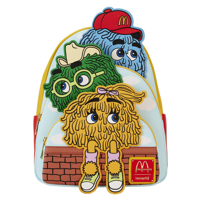 Loungefly McDonald's Triple Pocket Fry Guys Mini Backpack - Front