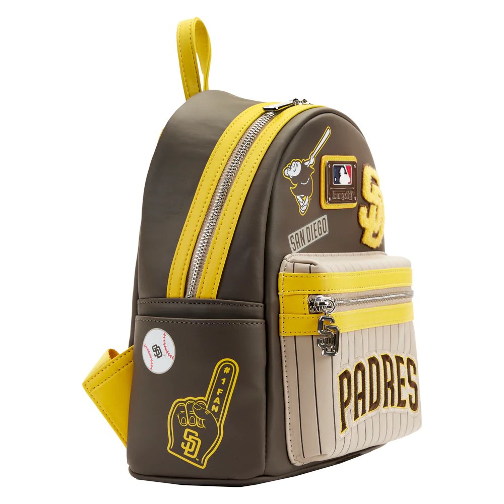 Loungefly MLB San Diego Padres Patches Mini Backpack - Left Side
