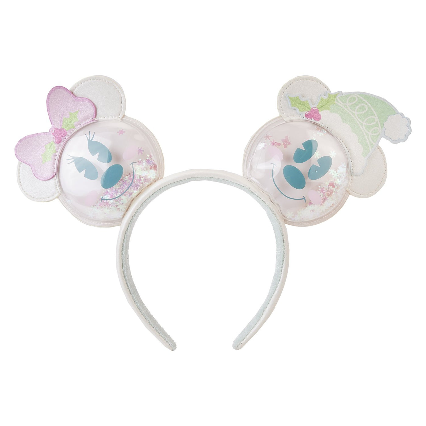 Loungefly Disney Mickey and Minnie Pastel Snowman Headband - Removable Bow