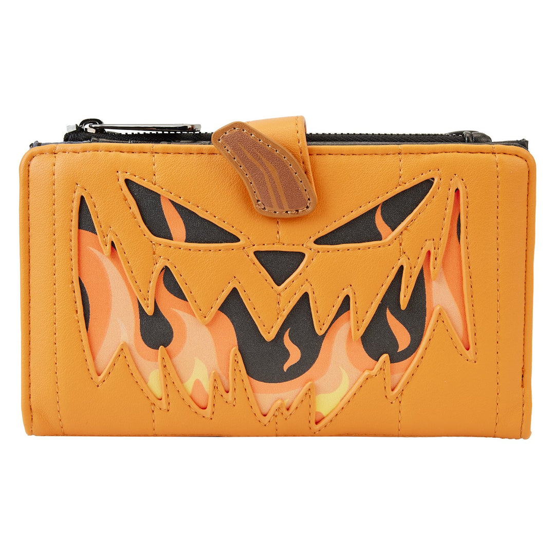 Loungefly Disney Nightmare Before Christmas Jack Pumpkin Head Flap Wallet - Front