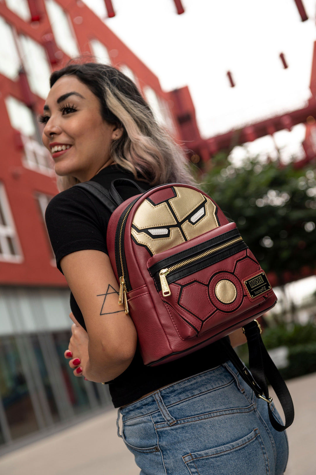 SET ❤︎ NWT Iron Man Cosplay Loungefly Mini Backpack newest & Matching Wallet!