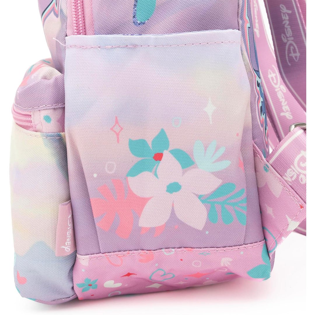 WondaPop Disney Lilo & Stitch Angel 13" Nylon Mini Backpack - Side pocket