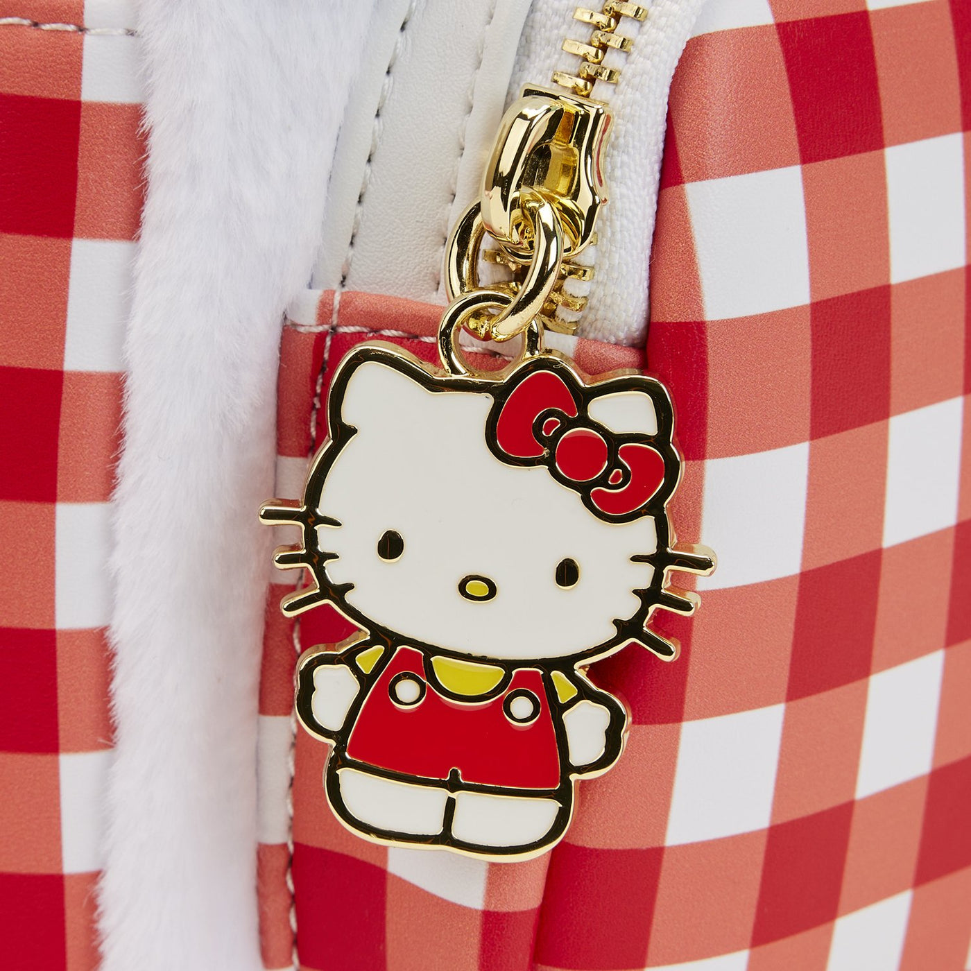 671803447134 - Loungefly Sanrio Hello Kitty Gingham Cosplay Mini Backpack - Zipper Pull