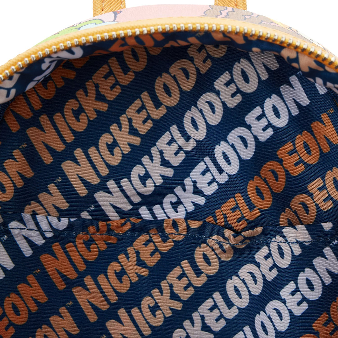 Loungefly Nickelodeon Nick 90s Color Block Allover Print Mini Backpack - Interior Lining