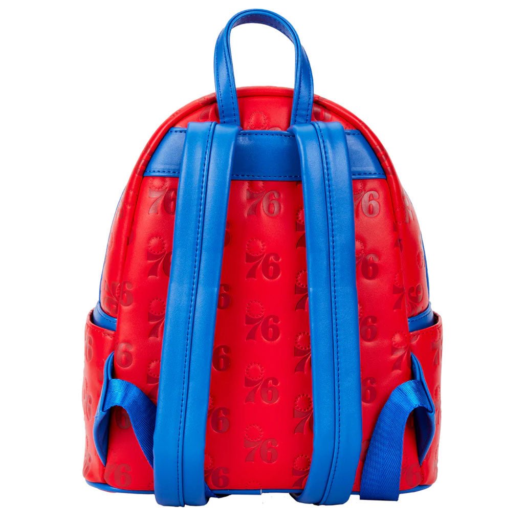 Loungefly NBA Philly 76ers Debossed Logo Mini Backpack  - Back