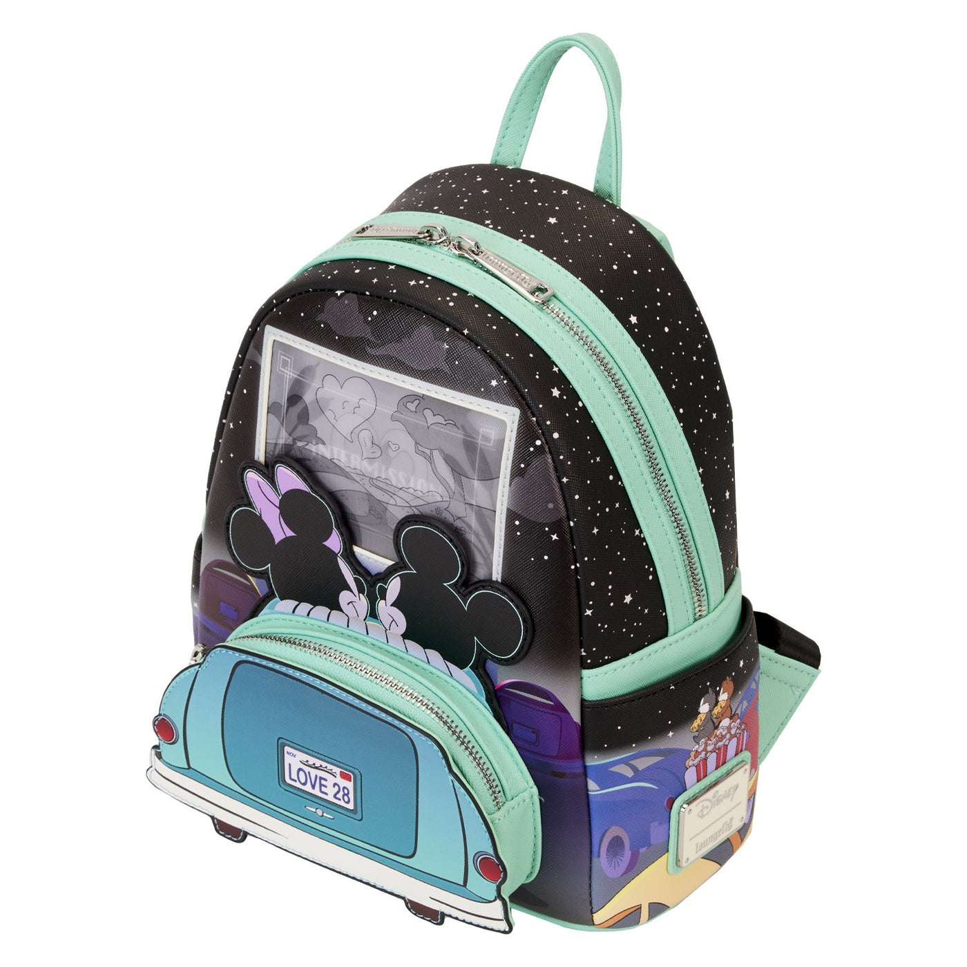 Loungefly Disney Mickey and Minnie Date Night Drive-In Mini Backpack - Top