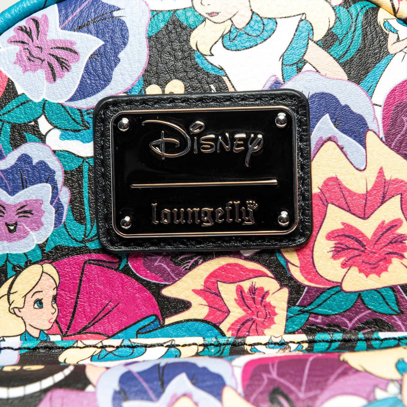 707 Street Loungefly Exclusive Disney Alice in Wonderland Wildflowers Mini Backpack - Plaque