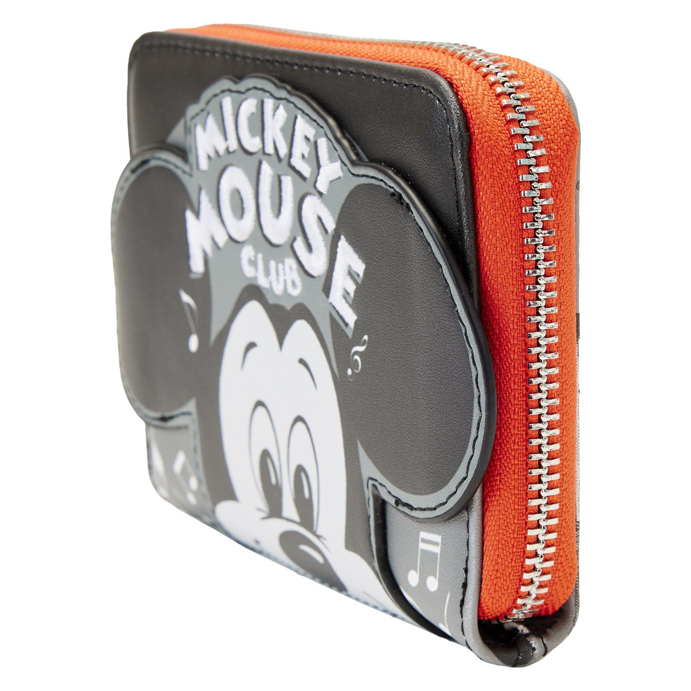 671803451384 - Loungefly Disney 100th Mickey Mouse Club Zip-Around Wallet - Side View