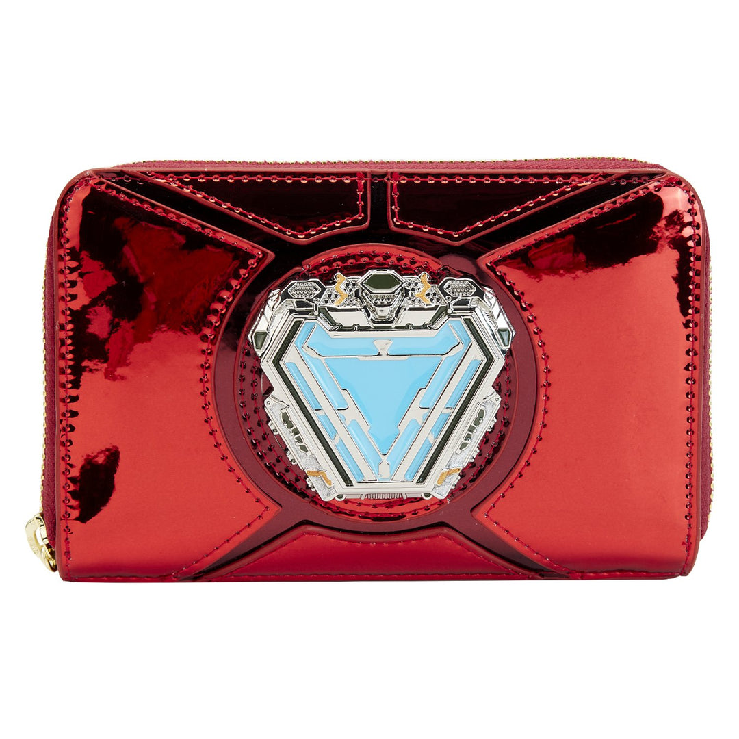 671803449626 - Loungefly Marvel Iron Man 15th Anniversary Cosplay Zip-Around Wallet - Front