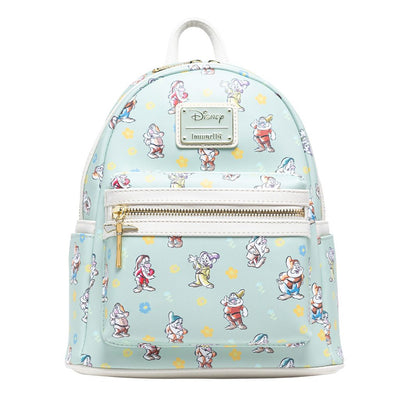 707 Street Exclusive - Loungefly Disney Snow White and the Seven Dwarfs Green Mini Backpack - Front