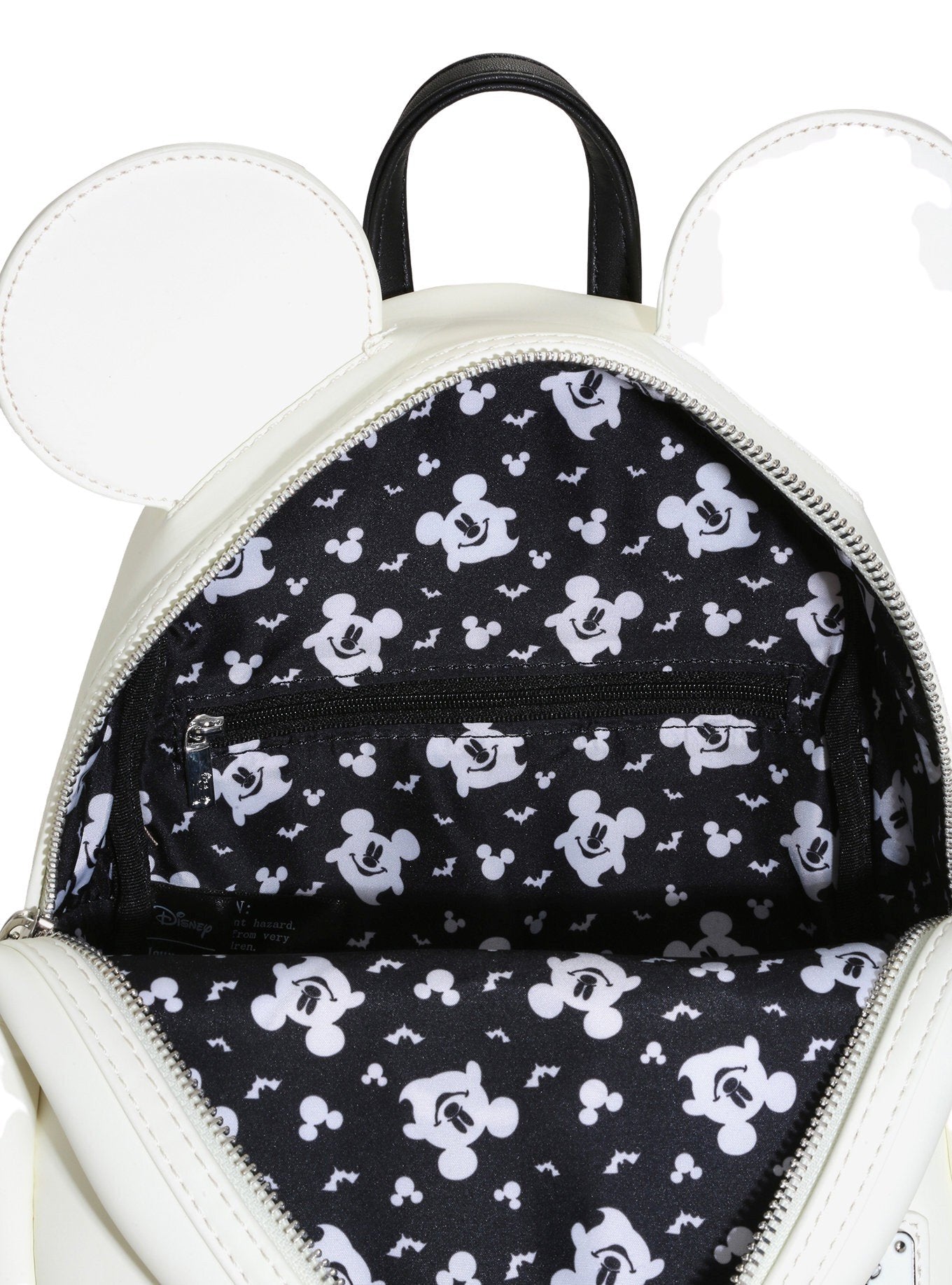 Loungefly Disney Ghost Mickey Halloween Glow in the Dark Mini Backpack - Lining