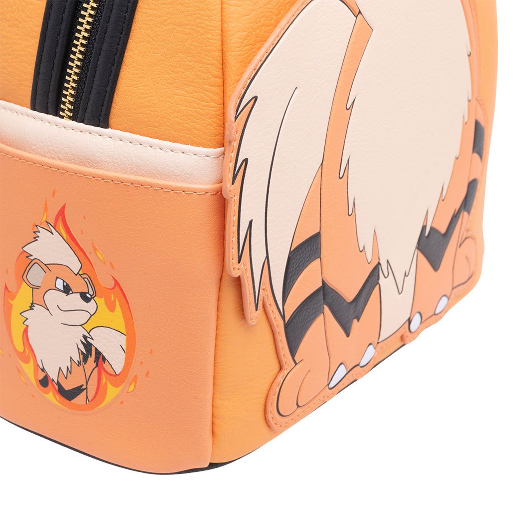 707 Street Exclusive - Loungefly Pokemon Growlithe Cosplay Mini Backpack - Side Pocket Close Up