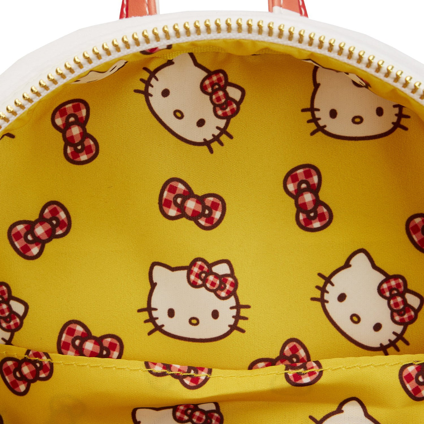 671803447134 - Loungefly Sanrio Hello Kitty Gingham Cosplay Mini Backpack - Interior Lining