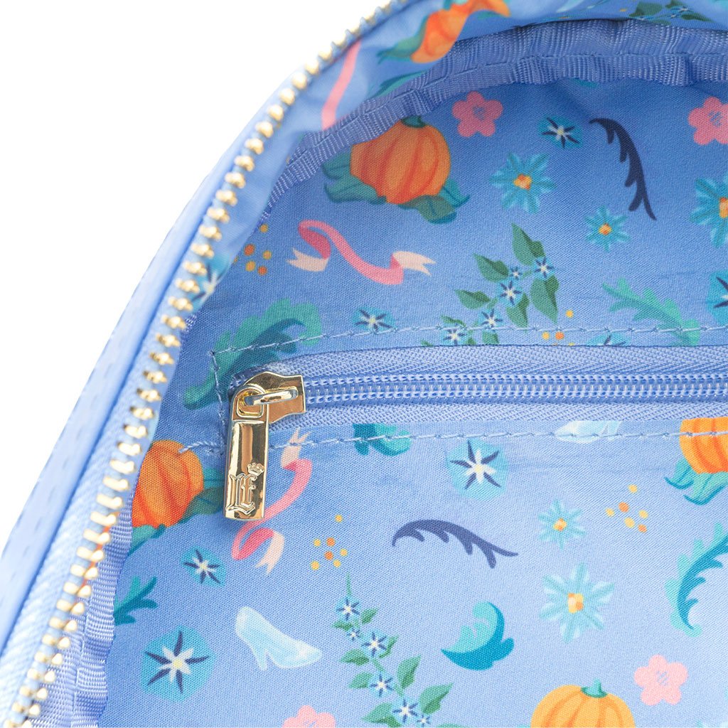 Loungefly Disney Princess Dreams Series Cinderella Mini Backpack - 707 Street Exclusive - Interior Lining