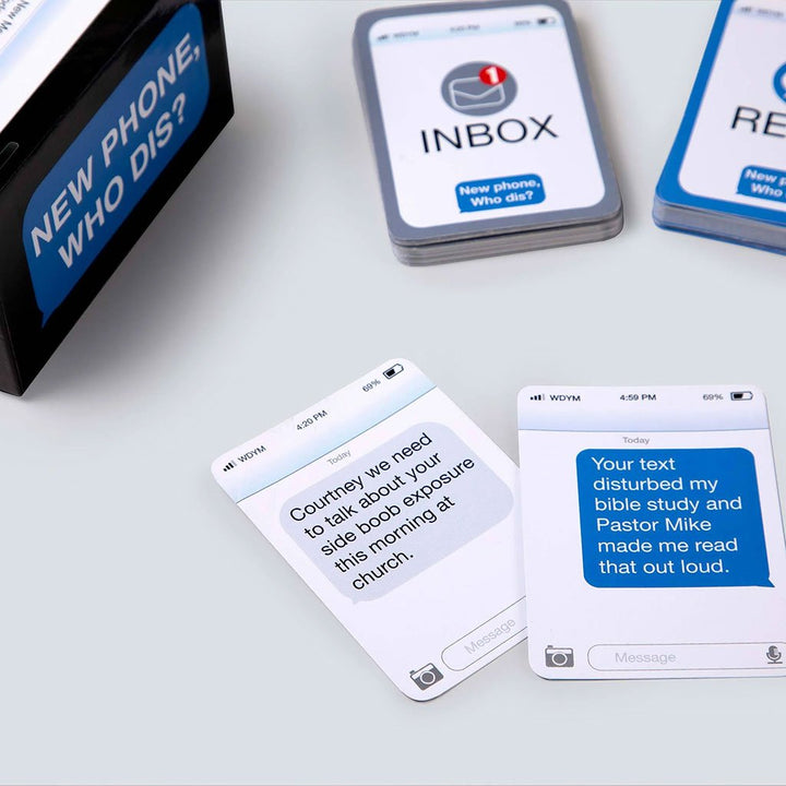 810816030302 - New Phone, Who Dis™ by WHAT DO YOU MEME® Text Message Adult Party Card Game - Game Scenario B
