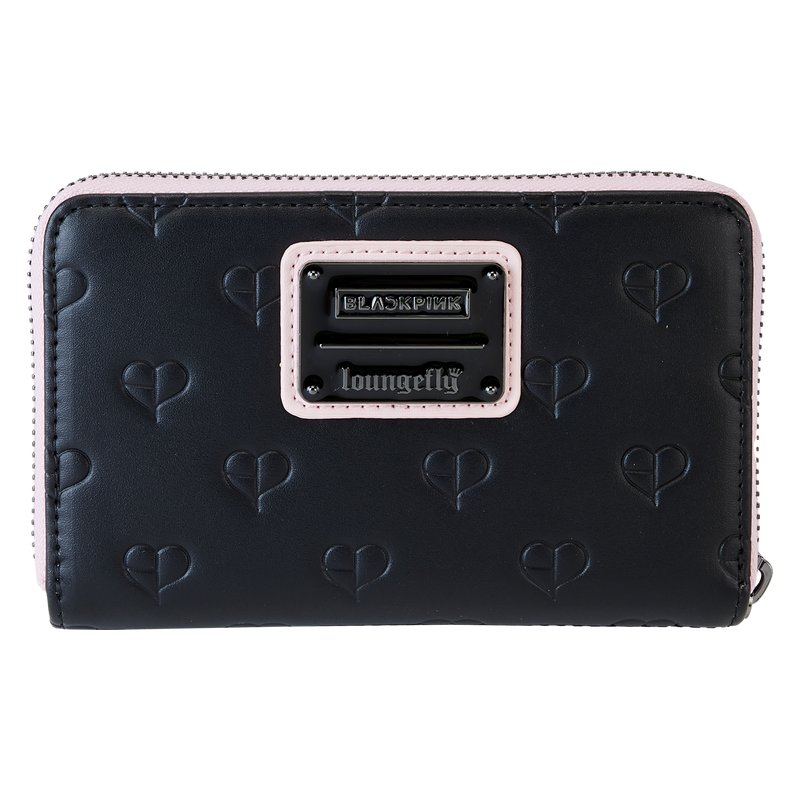 Loungefly Blackpink Allover Print Heart Zip-Around Wallet - Back