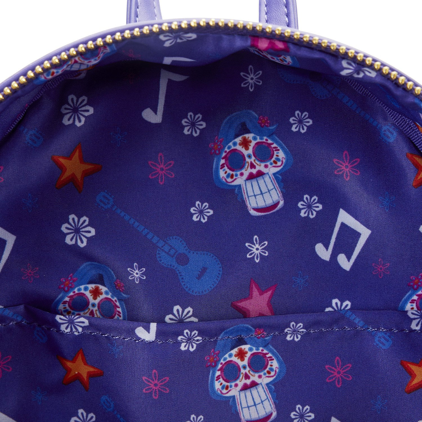 Loungefly Pixar Moments Miguel and Hector Performance Mini Backpack - Interior Lining