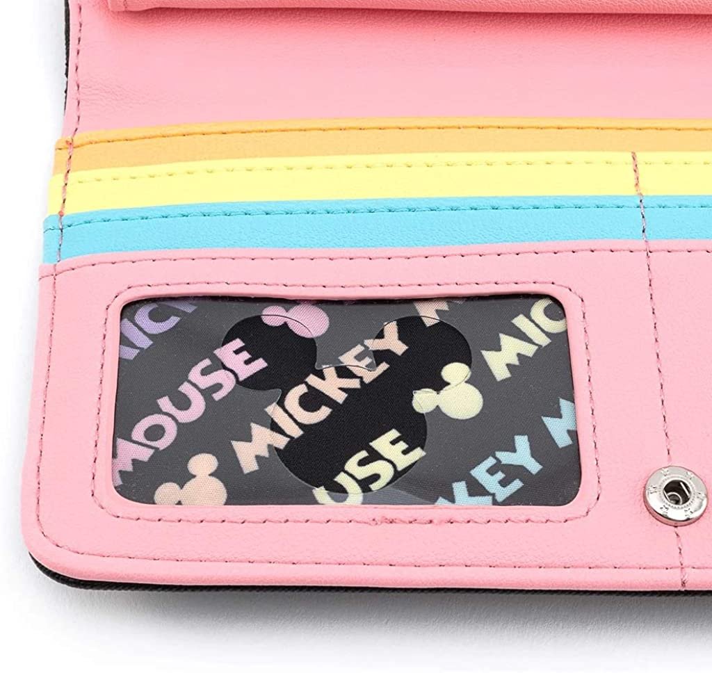 Loungefly Disney Mickey Mouse Pastel Rainbow Flap Wallet