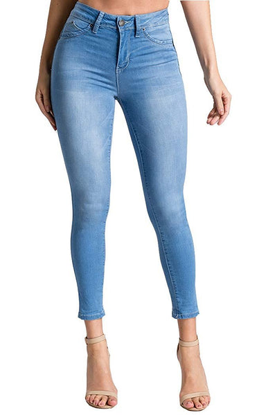 Junior Luxe Lift High-Rise Rolled Cuff Flood Cropped Jean